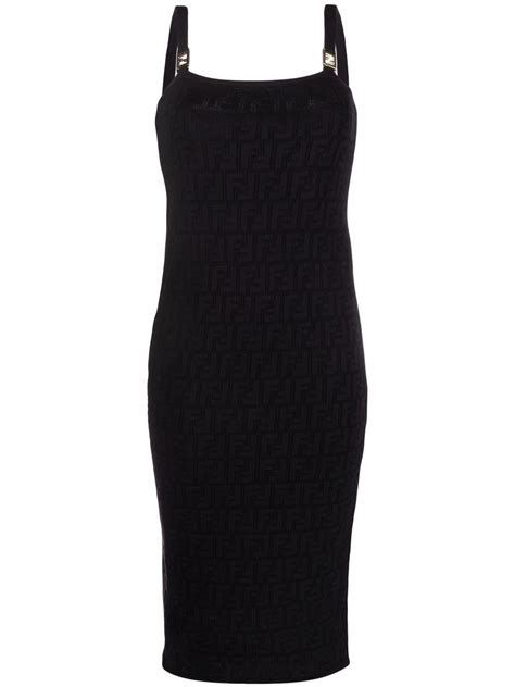 fendi label dress|Fendi monogram bodycon dress.